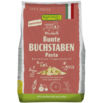 Bunte Buchstaben Pasta